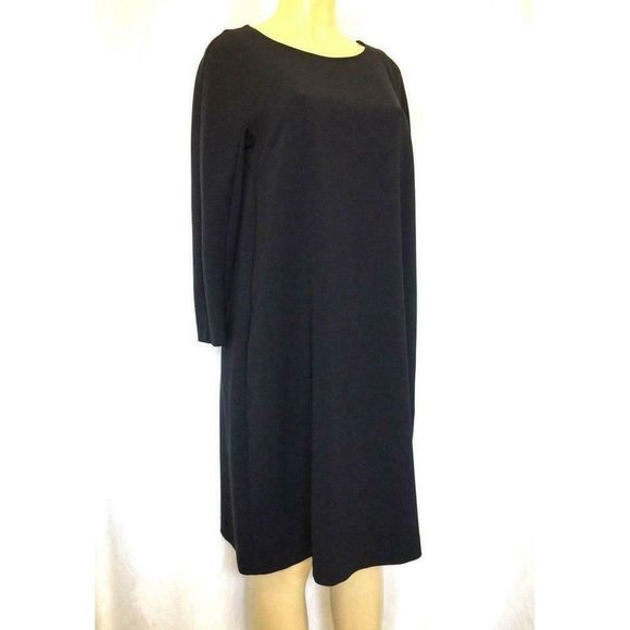 Max Mara Studio Shift Dress Black 3/4 Sleeve Tunic - Picture 6 of 8